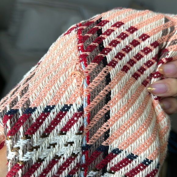 Stradivarius Plaid Checked Tweed Style Coat - Picture 9 of 10